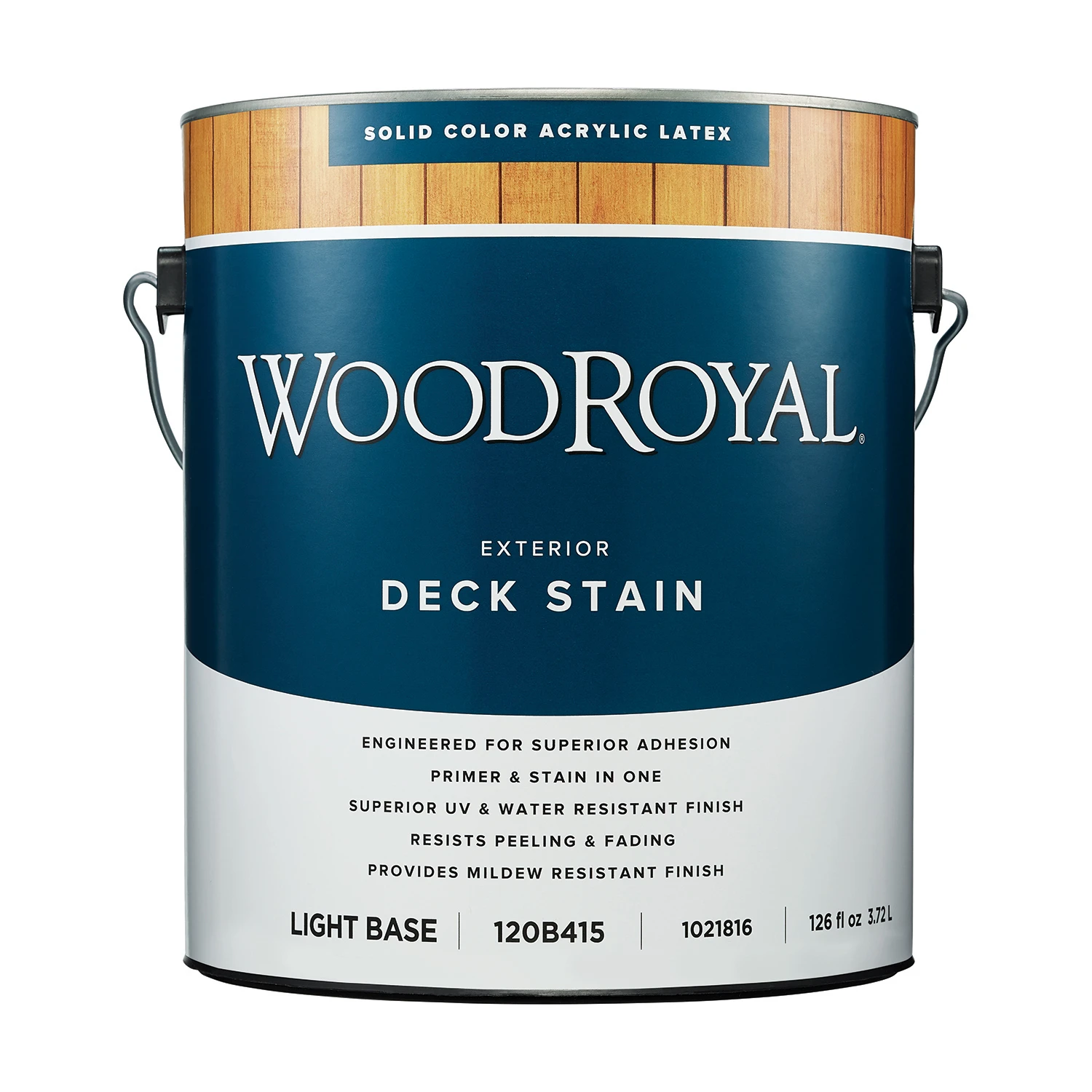 Woodroyal Solid Tintable Flat Light Base Acrylic Latex Deck Stain 1 Gallon