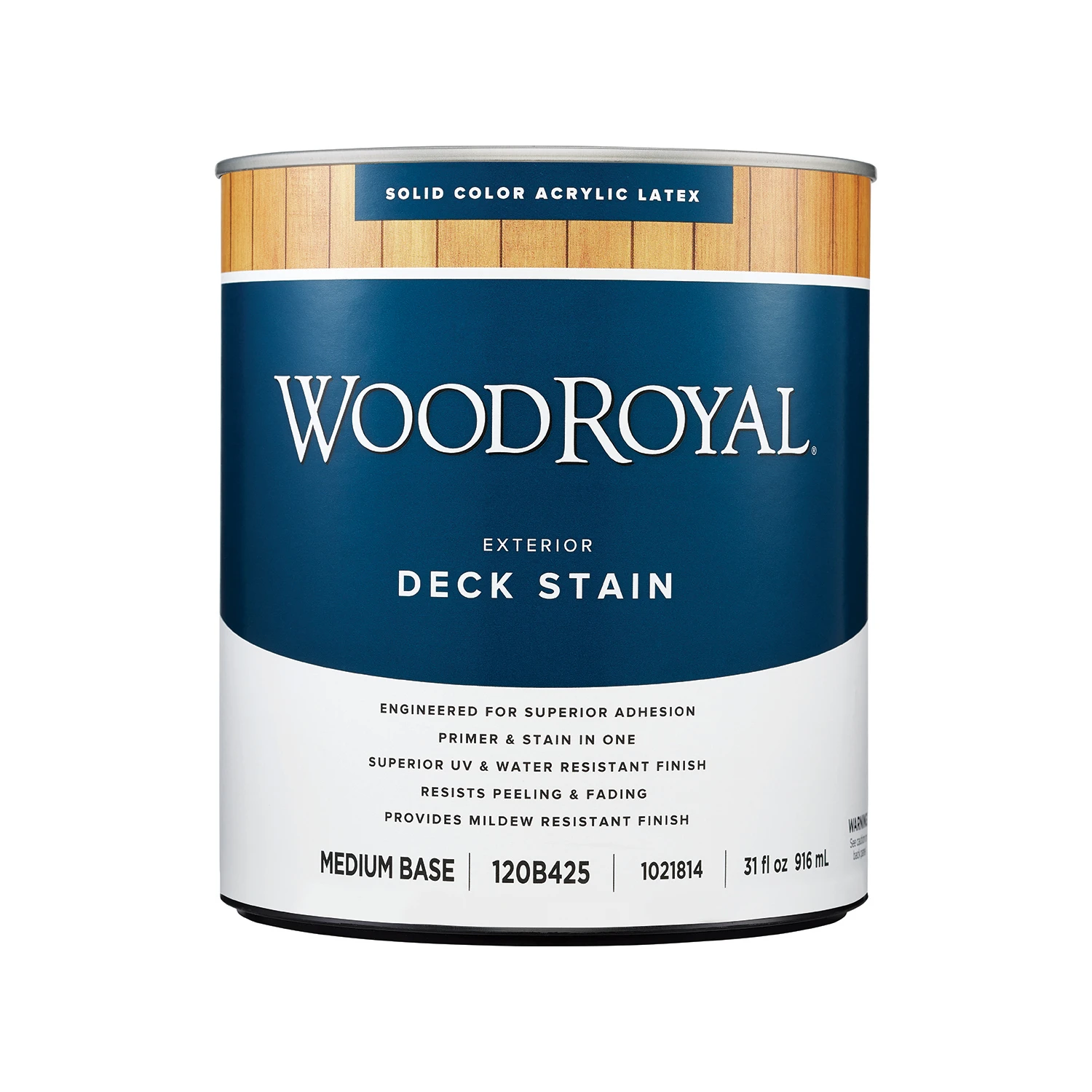 Woodroyal Solid Tintable Flat Medium Base Acrylic Latex Deck And Siding Stain 1 Quart