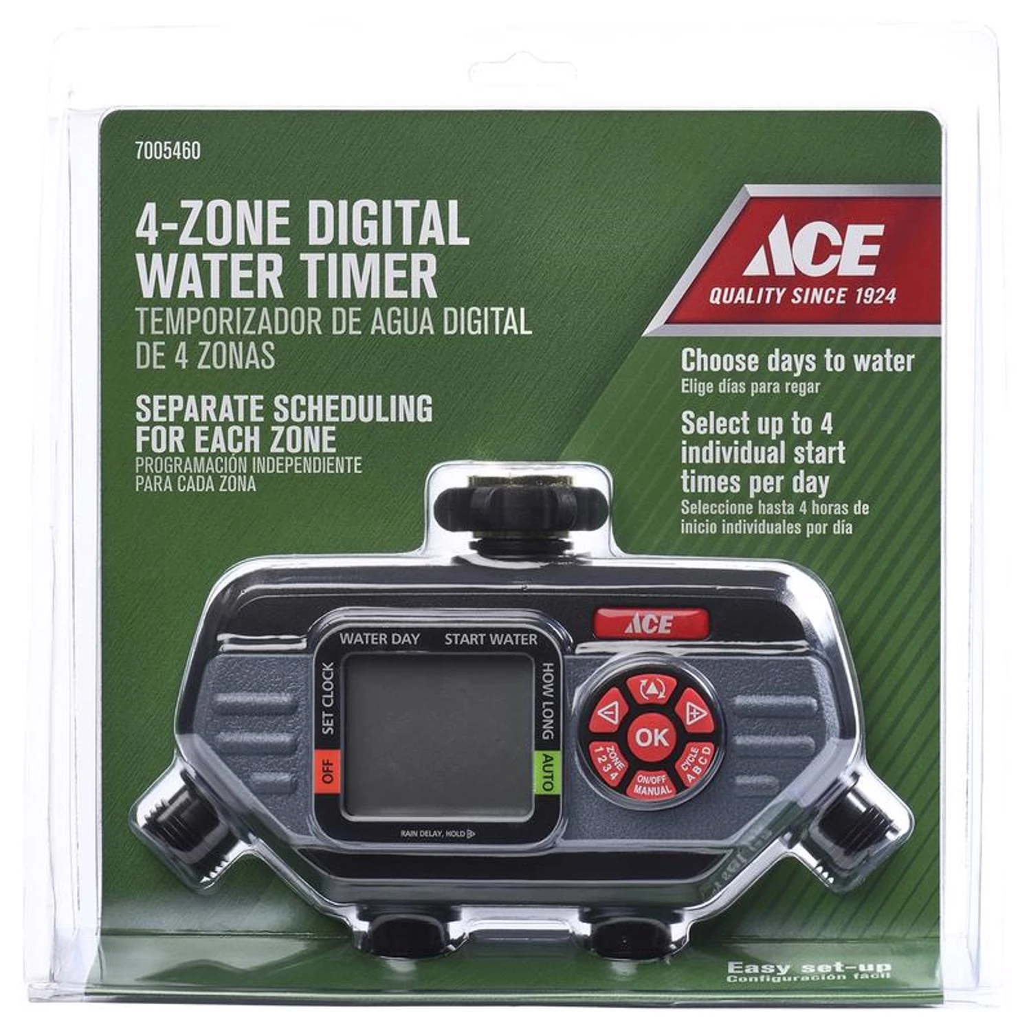 Hydrologic Programmable 4 Zone Digital Water Timer For Efficient Lawn Care
