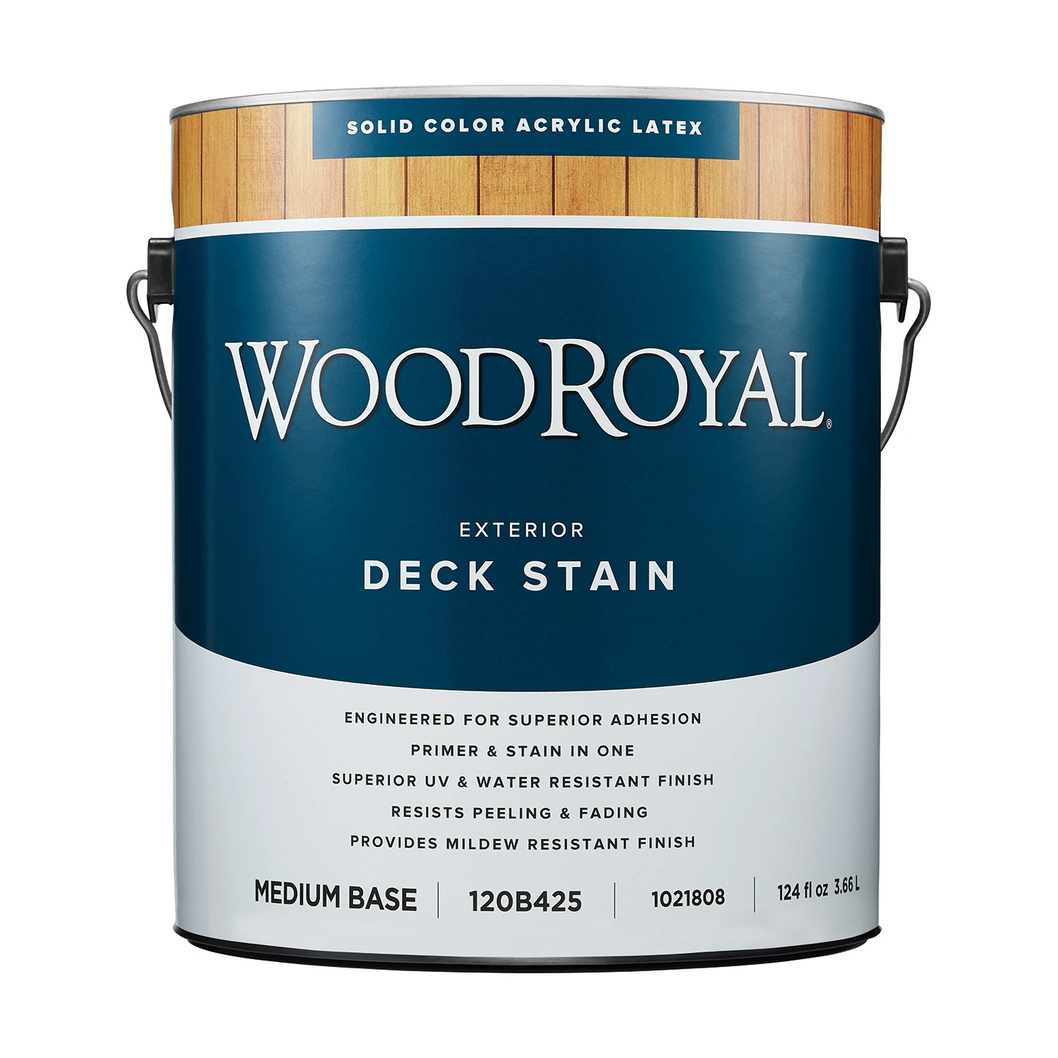 Woodroyal Solid Tintable Flat Medium Base Acrylic Latex Deck Stain 1 Gallon