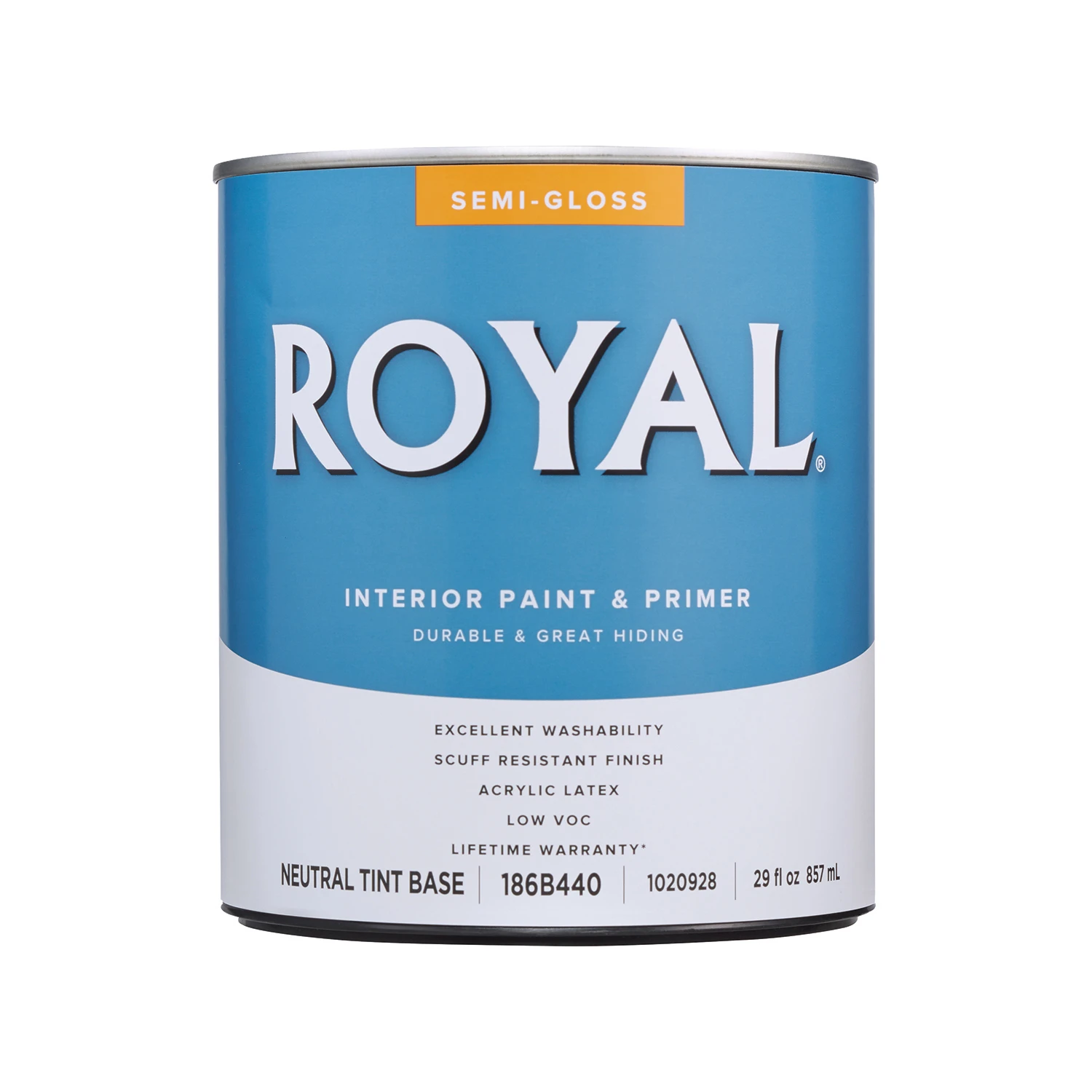 Royal Semi-gloss Neutral Base Interior Paint 1 Quart - Tintable Acrylic Latex