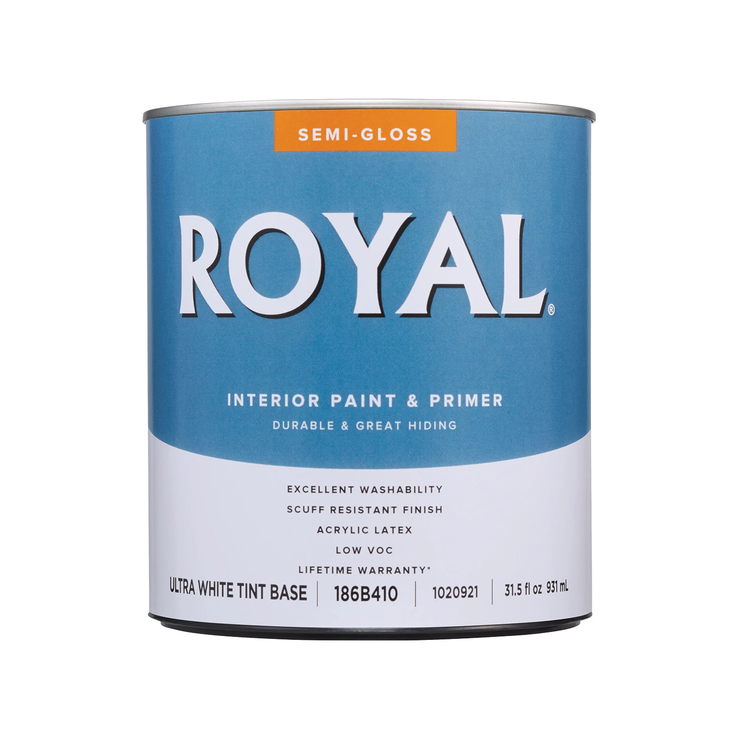 Royal Semi-gloss Ultra White Acrylic Latex Interior Paint 1 Quart