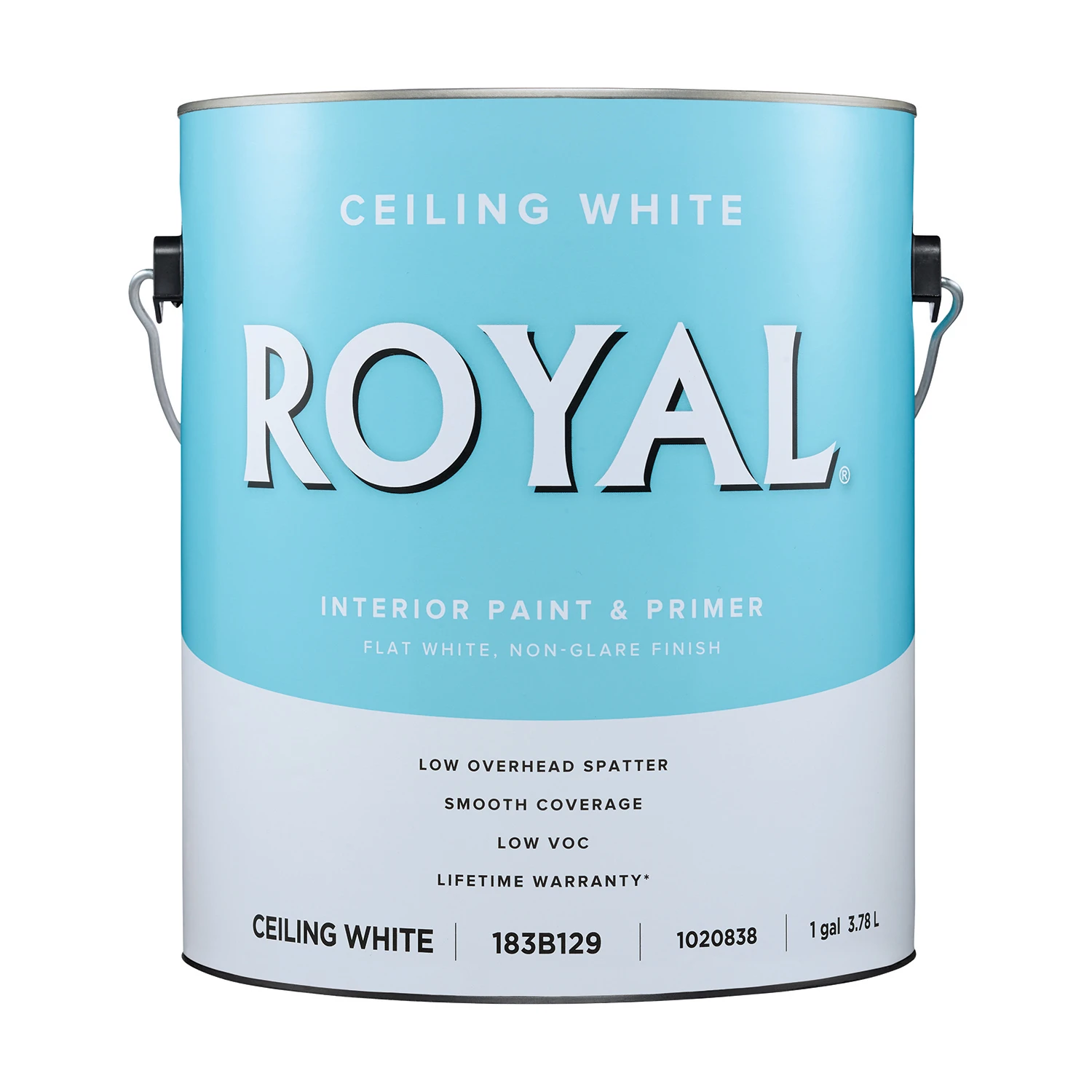 Royal Flat Ceiling White Paint & Primer Interior 1 Gallon - Acrylic Latex