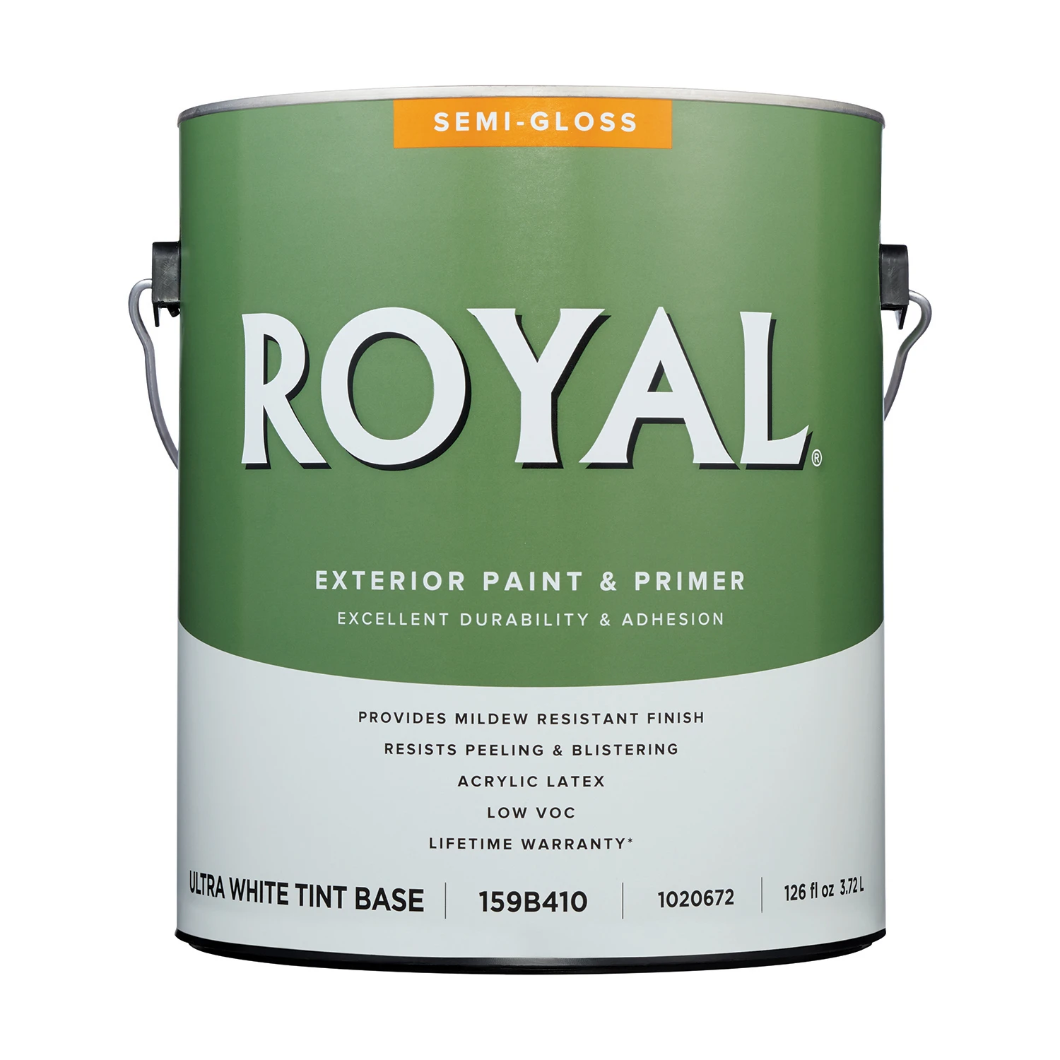 Royal Semi-gloss Ultra White Base Exterior Paint & Primer 1 Gallon