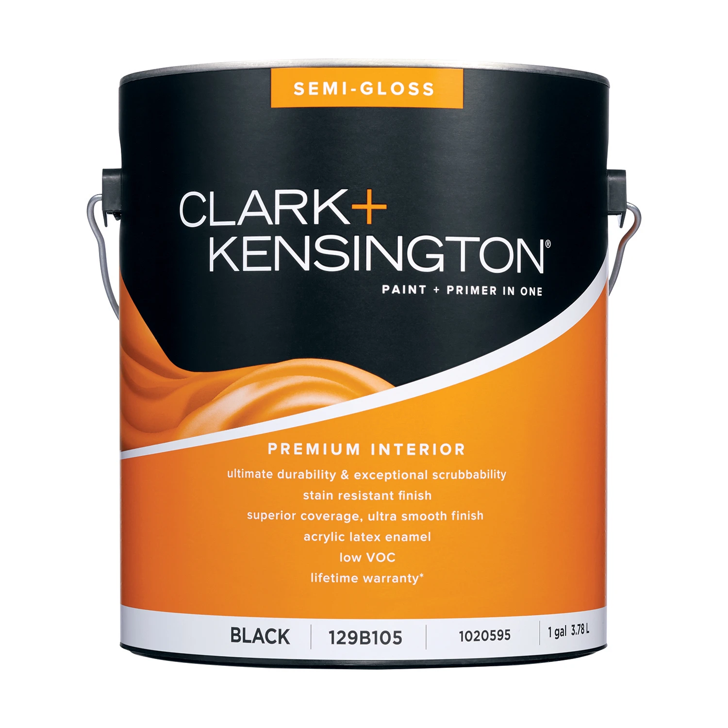 Semi-gloss Black Premium Interior Paint And Primer 1 Gallon