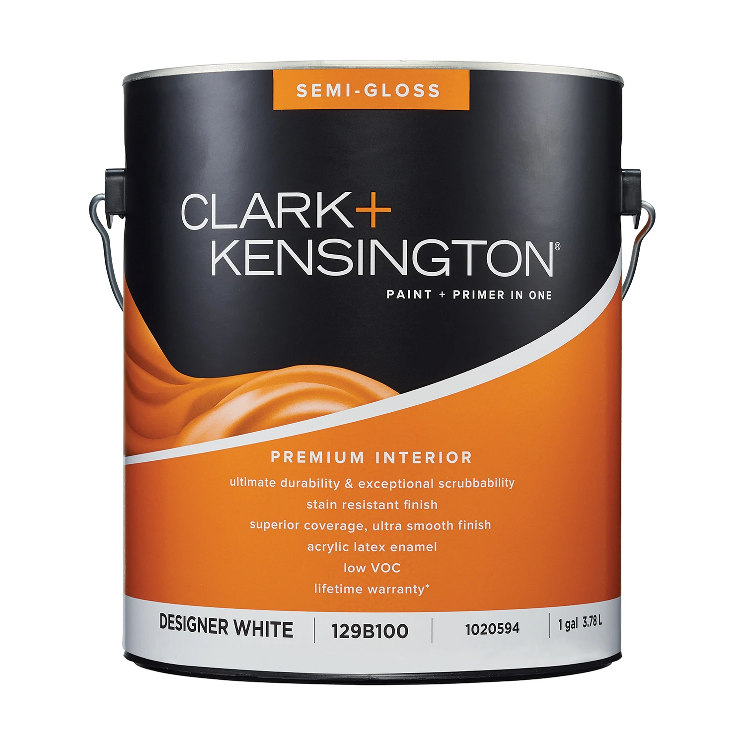 Semi-gloss Designer White Premium Interior Paint 1 Gallon