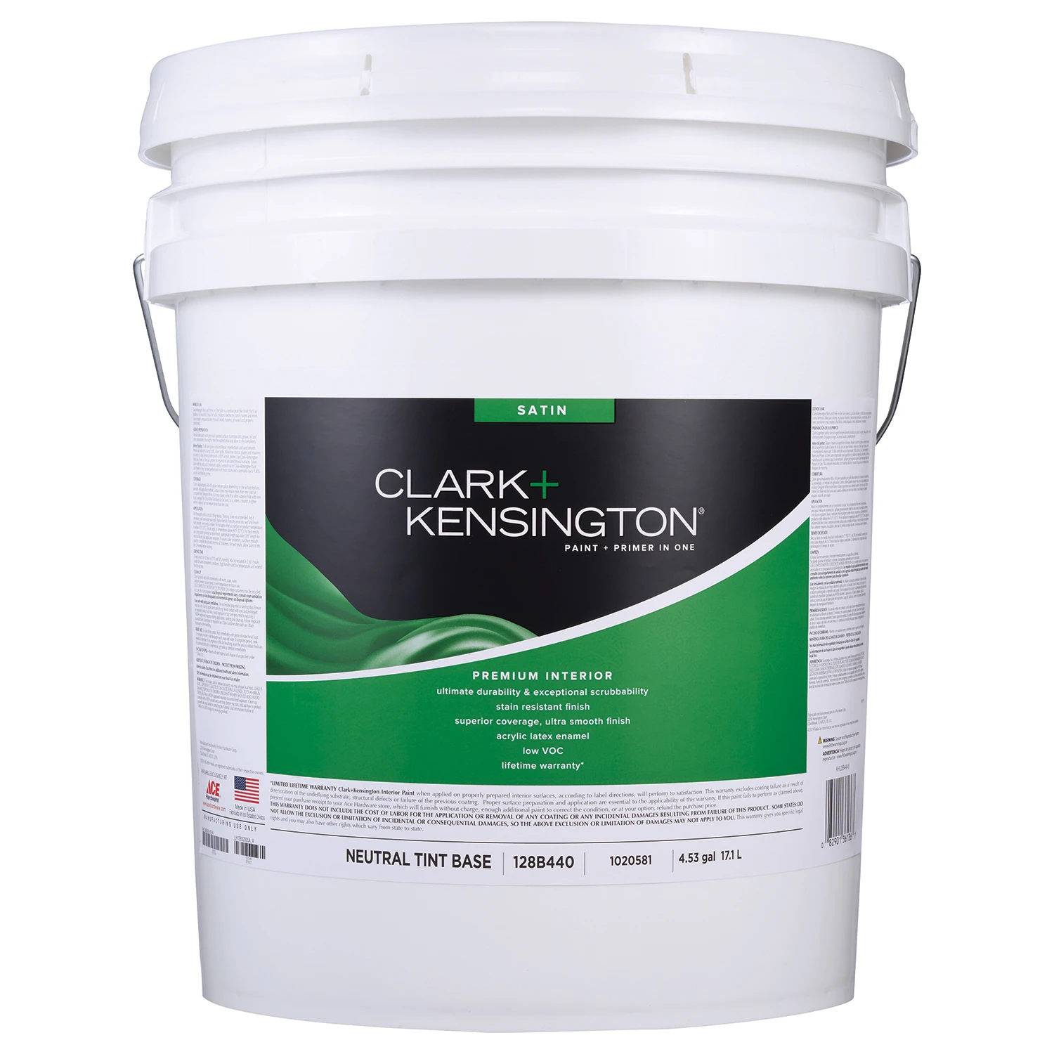 Clark+kensington Satin Tint Base Premium Interior Paint And Primer 5 Gallon