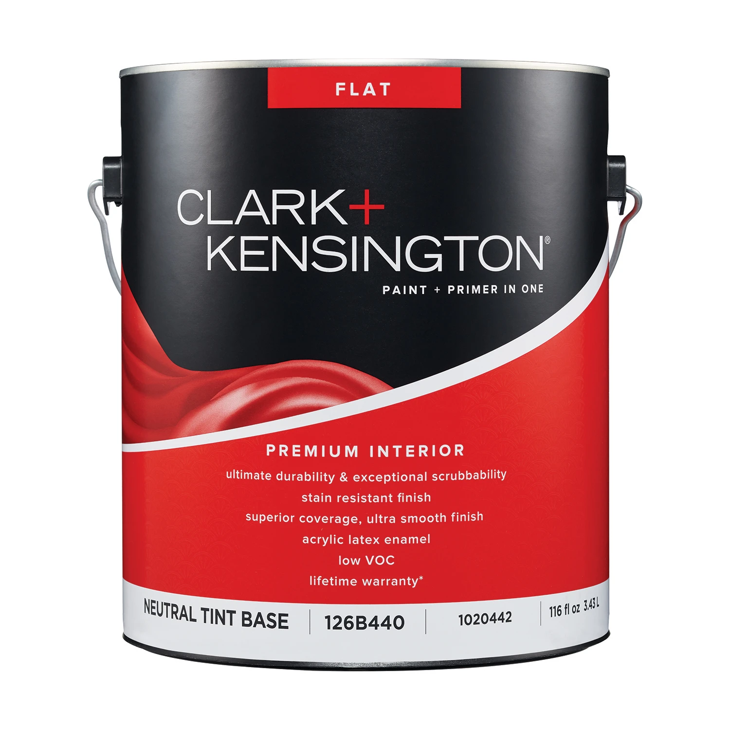 Clark+kensington Premium Flat Tint Base Interior Paint And Primer 1 Gallon