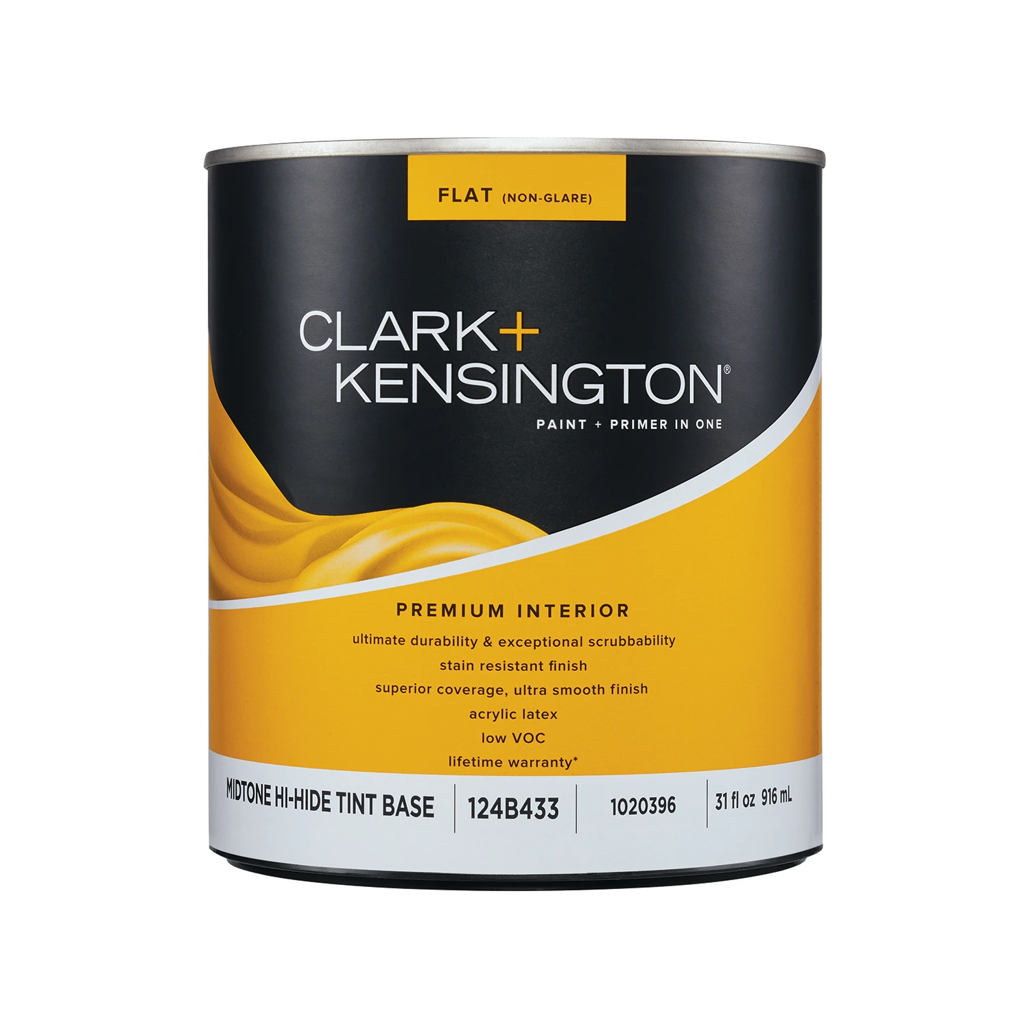 Flat Mid-tone Base Premium Interior Paint And Primer 1 Quart