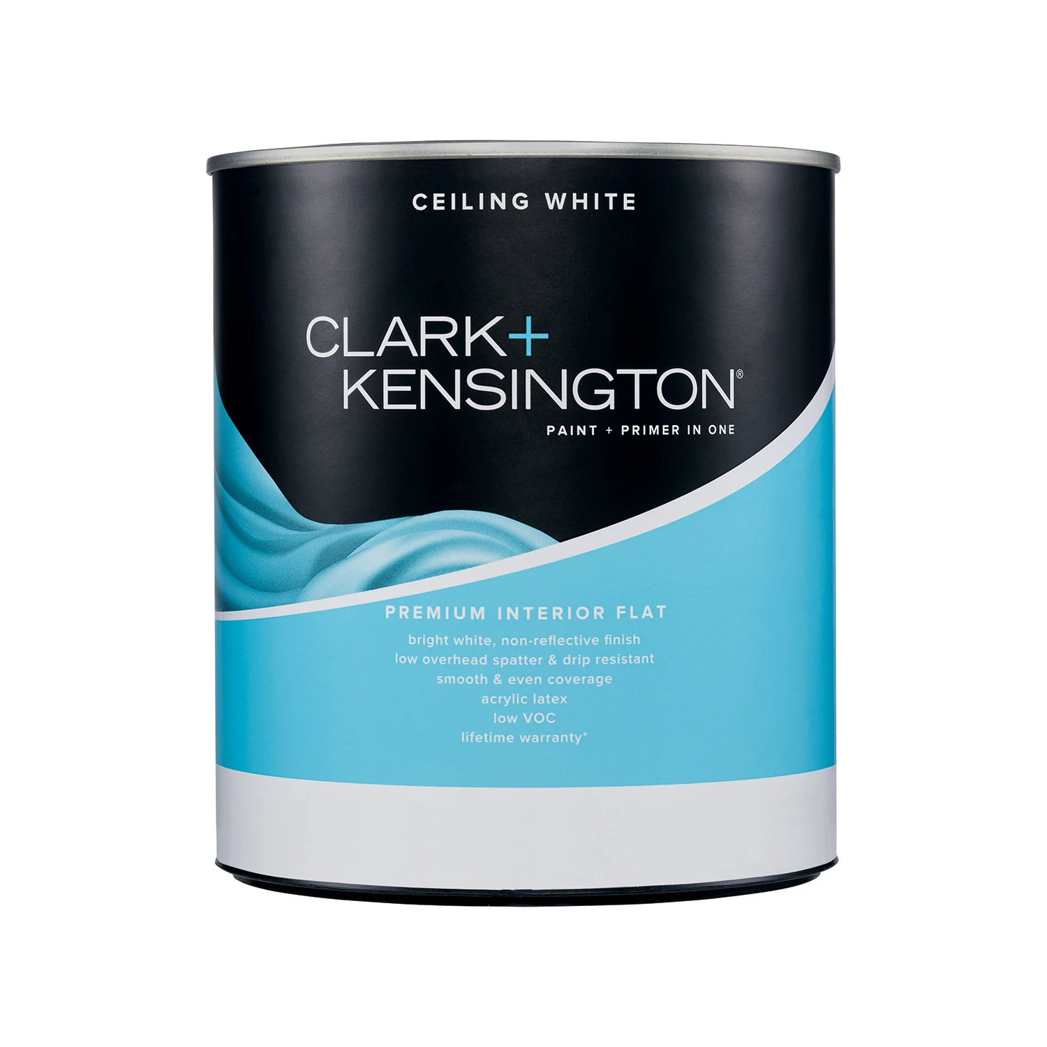 Flat Ceiling White Premium Paint + Primer Interior 1 Quart