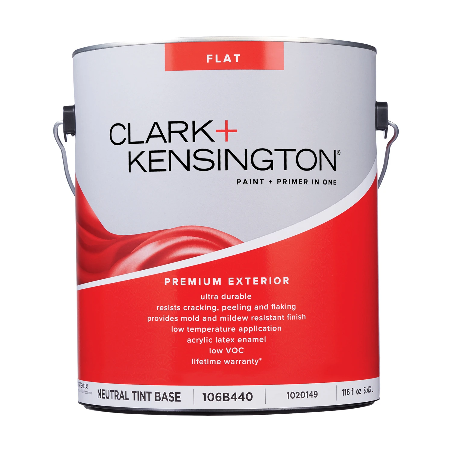 Flat Tint Base Premium Exterior Paint + Primer 1 Gallon