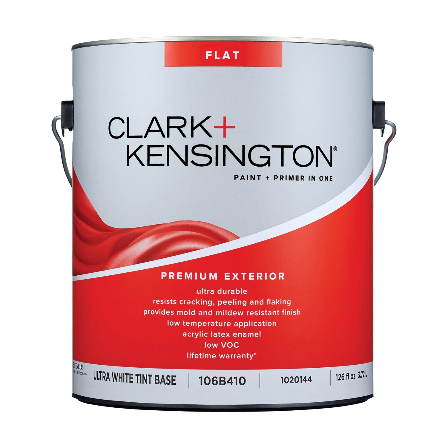 Flat Tint Base Ultra White Base Premium Exterior Paint 1 Gallon