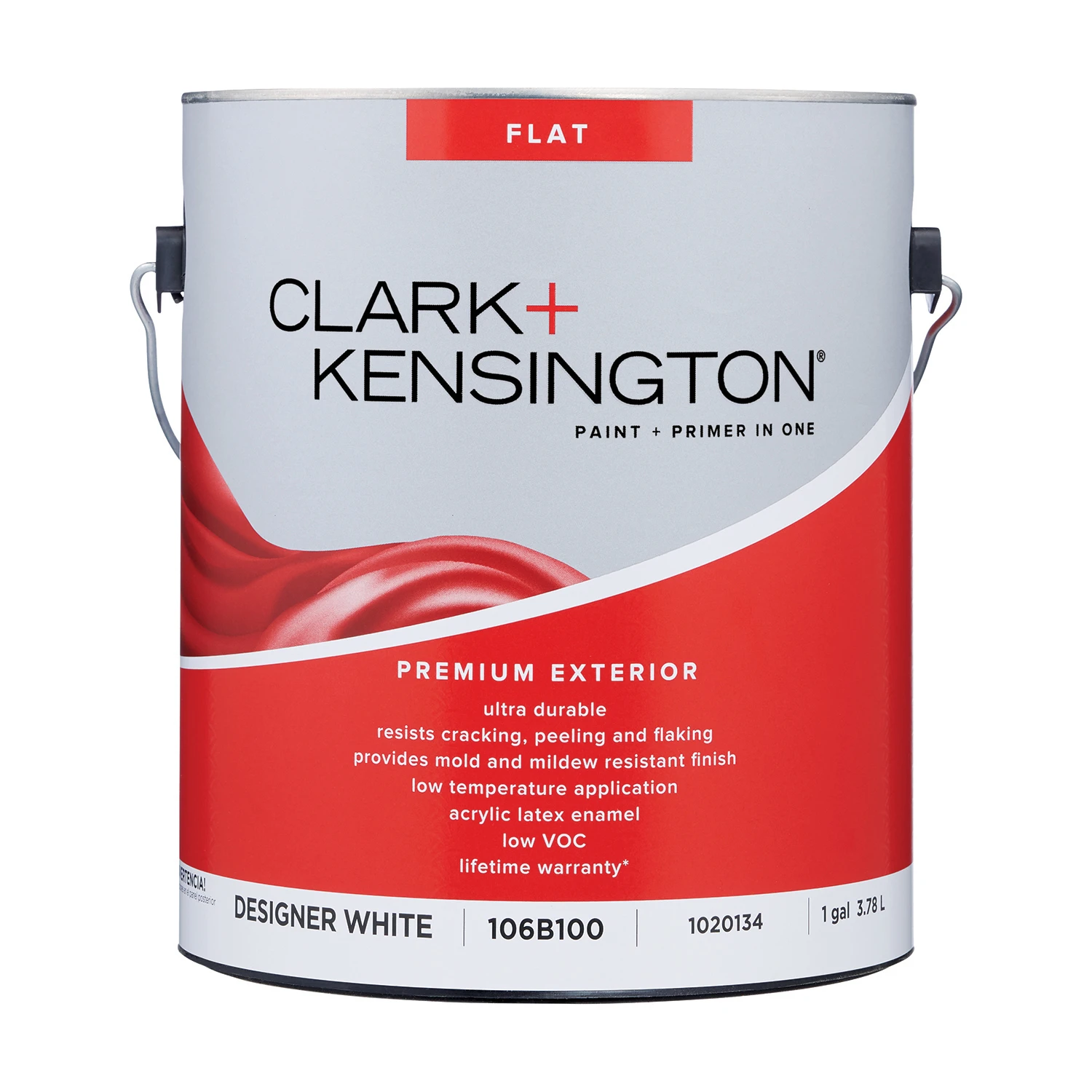 Clark+kensington Flat Designer White Exterior Paint & Primer 1 Gallon