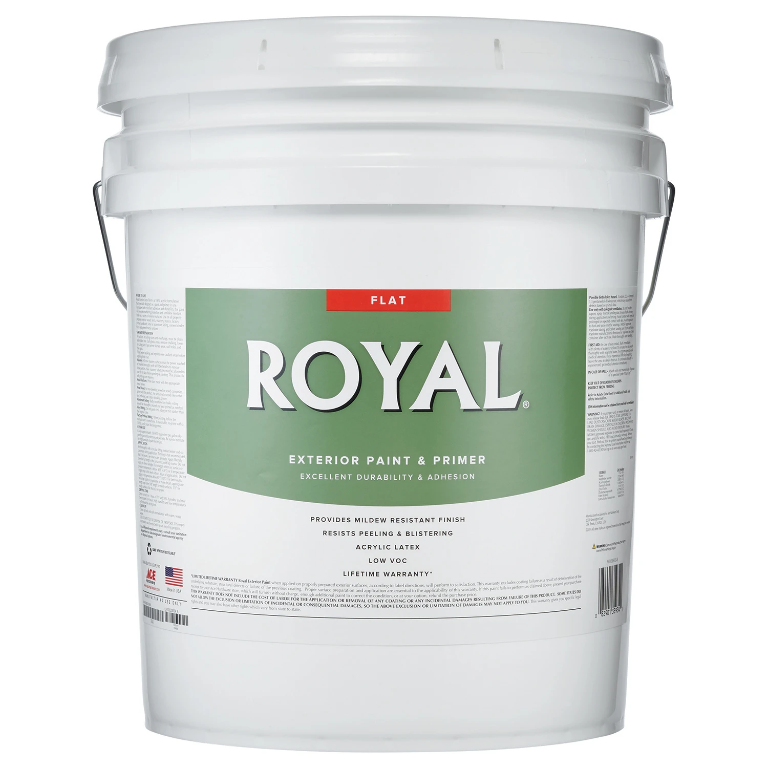 Royal Flat Mid-tone Base Acrylic Latex Exterior Paint And Primer 5 Gallon