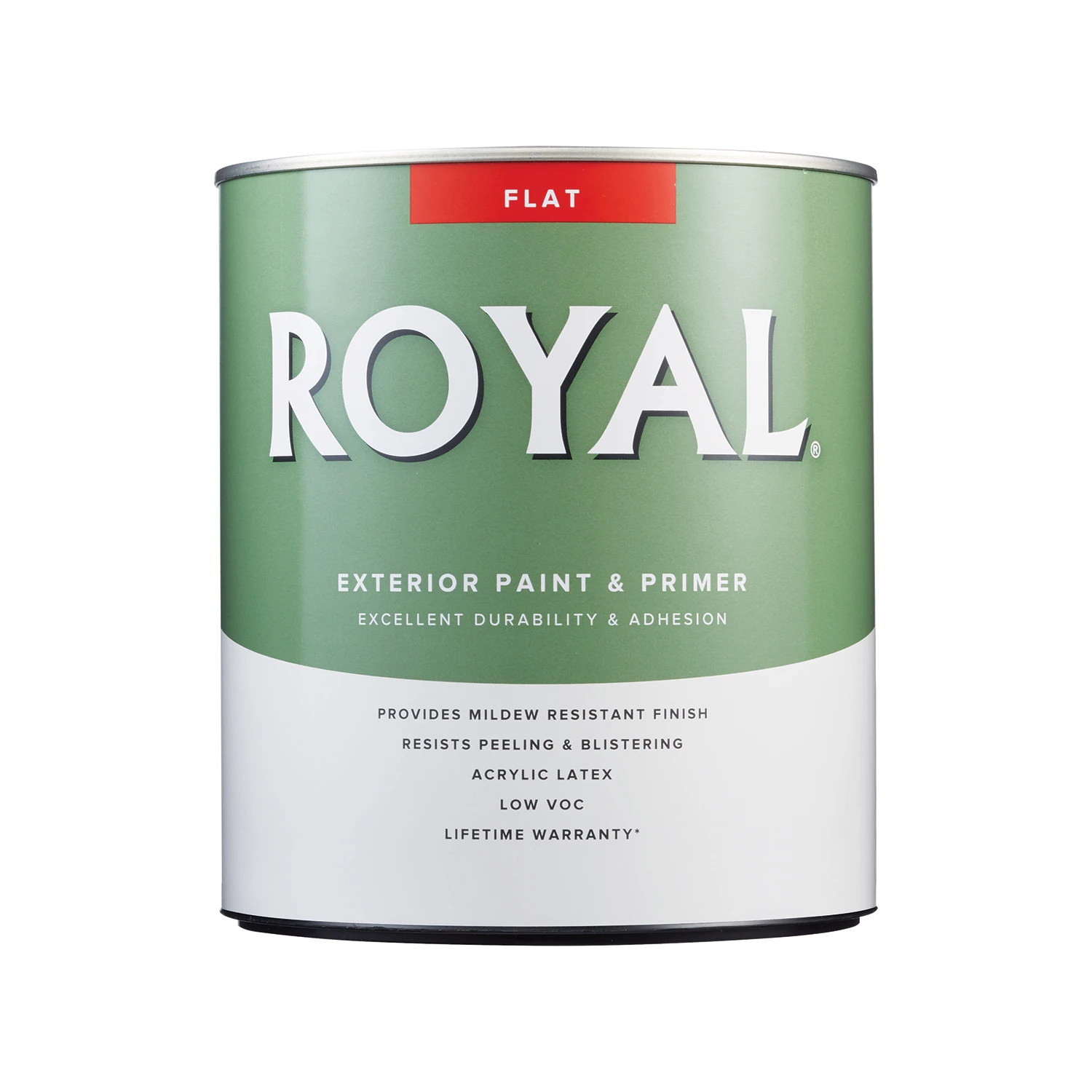 Royal Flat High Hiding White Exterior Paint And Primer 1 Quart - Acrylic Latex