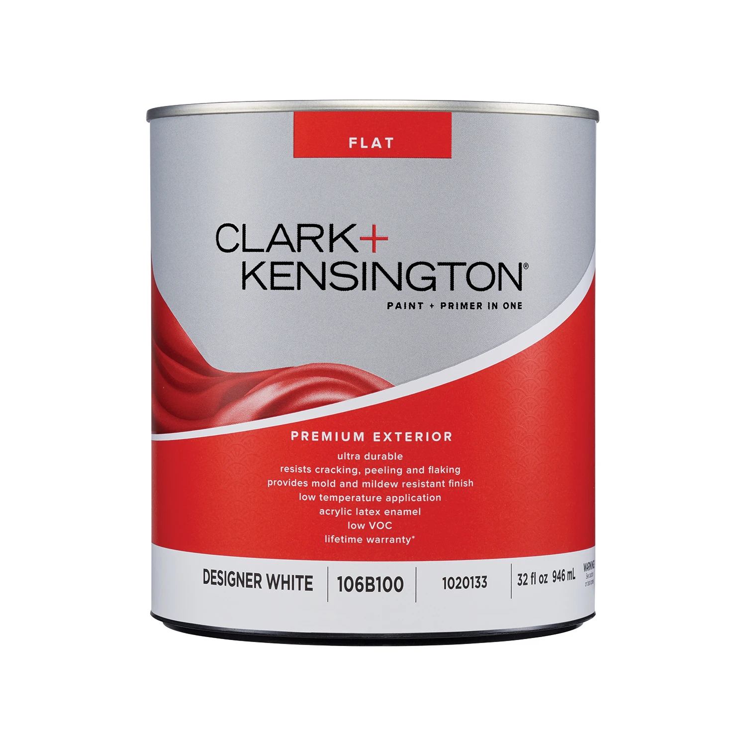 Flat Designer White Exterior Paint And Primer 1 Quart
