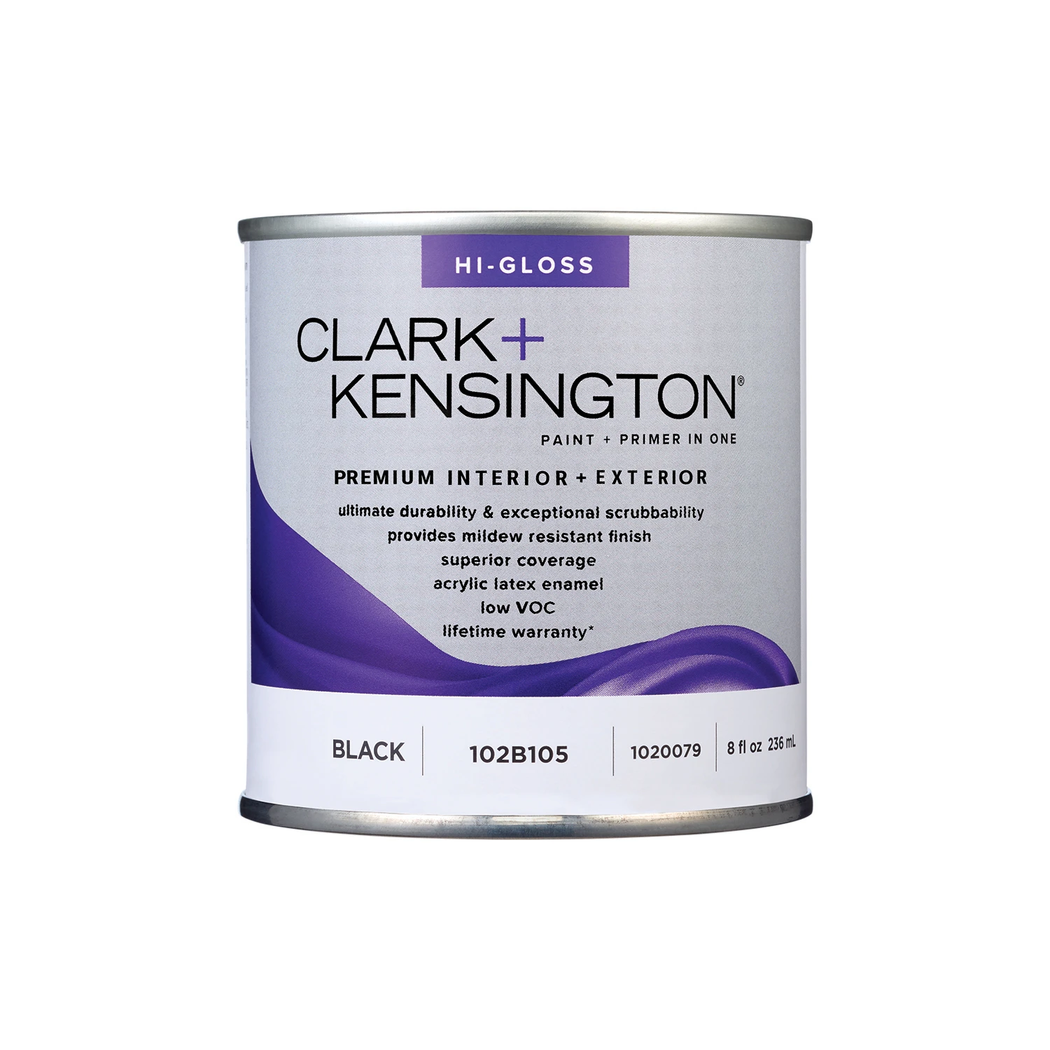 High-gloss Black Premium Paint 1/2 Pint For Interior And Exterior Use