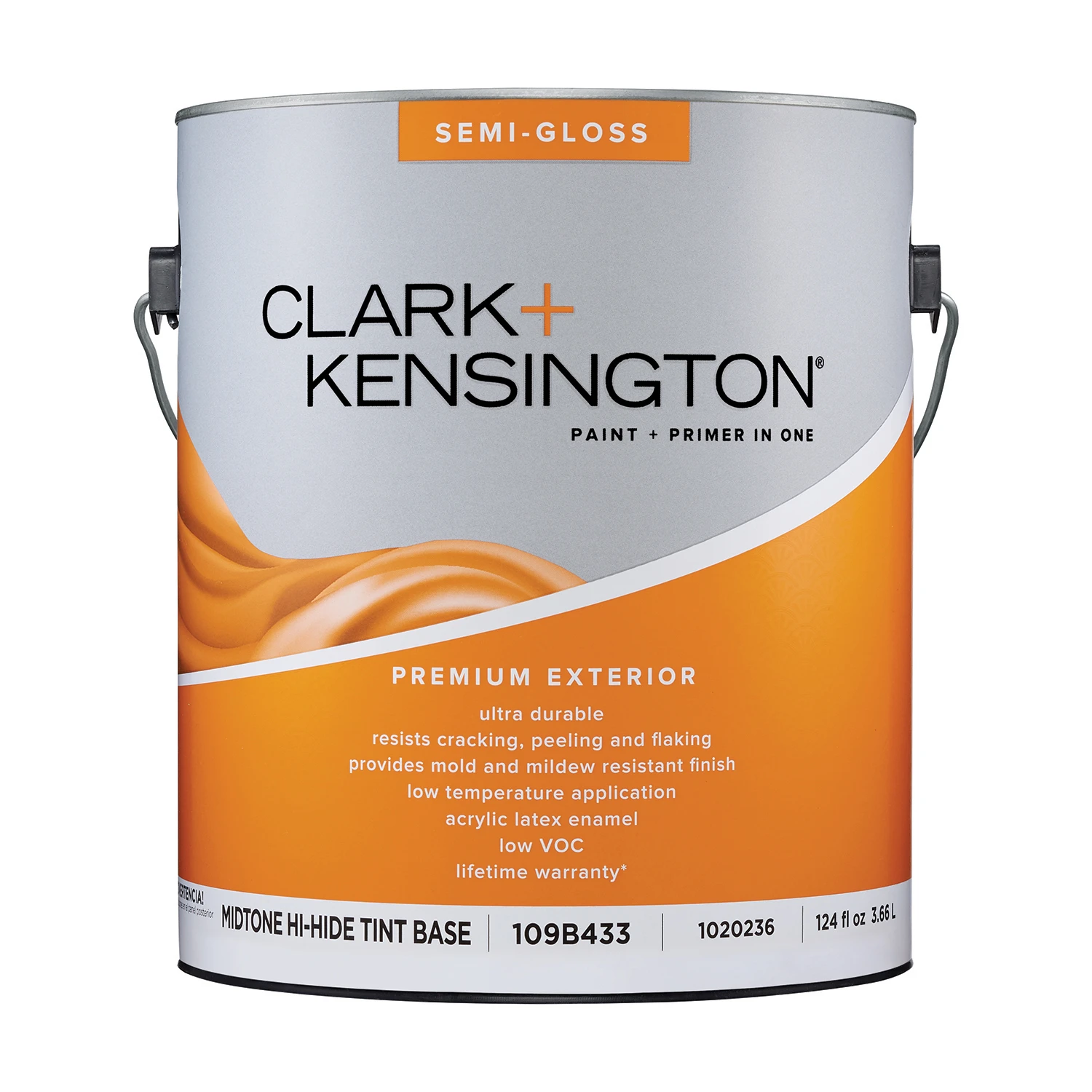Semi-gloss Mid-tone Base Premium Exterior Paint + Primer 1 Gallon