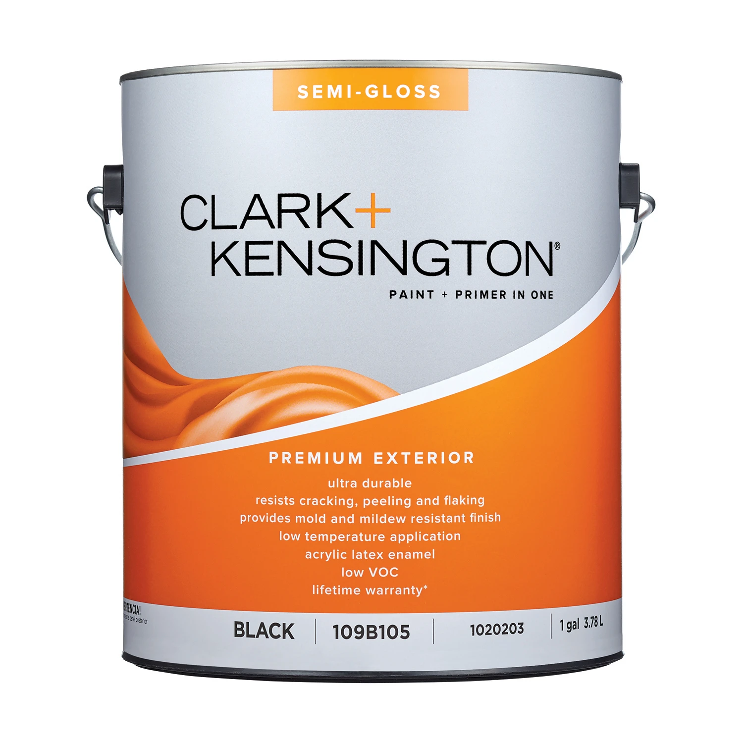 Semi-gloss Black Exterior Paint & Primer 1 Gallon