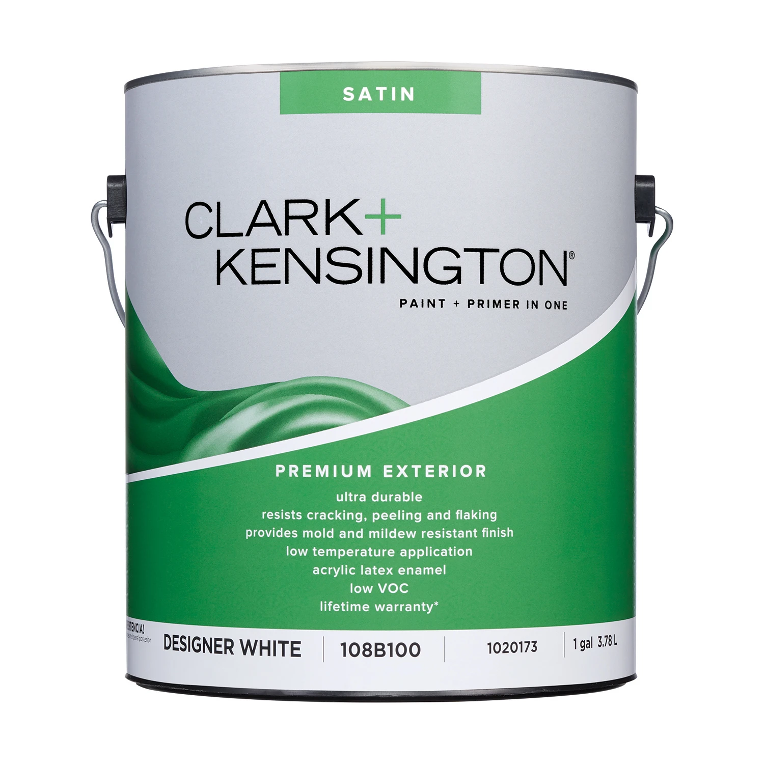Clark+kensington Satin Designer White Exterior Paint & Primer 1 Gallon