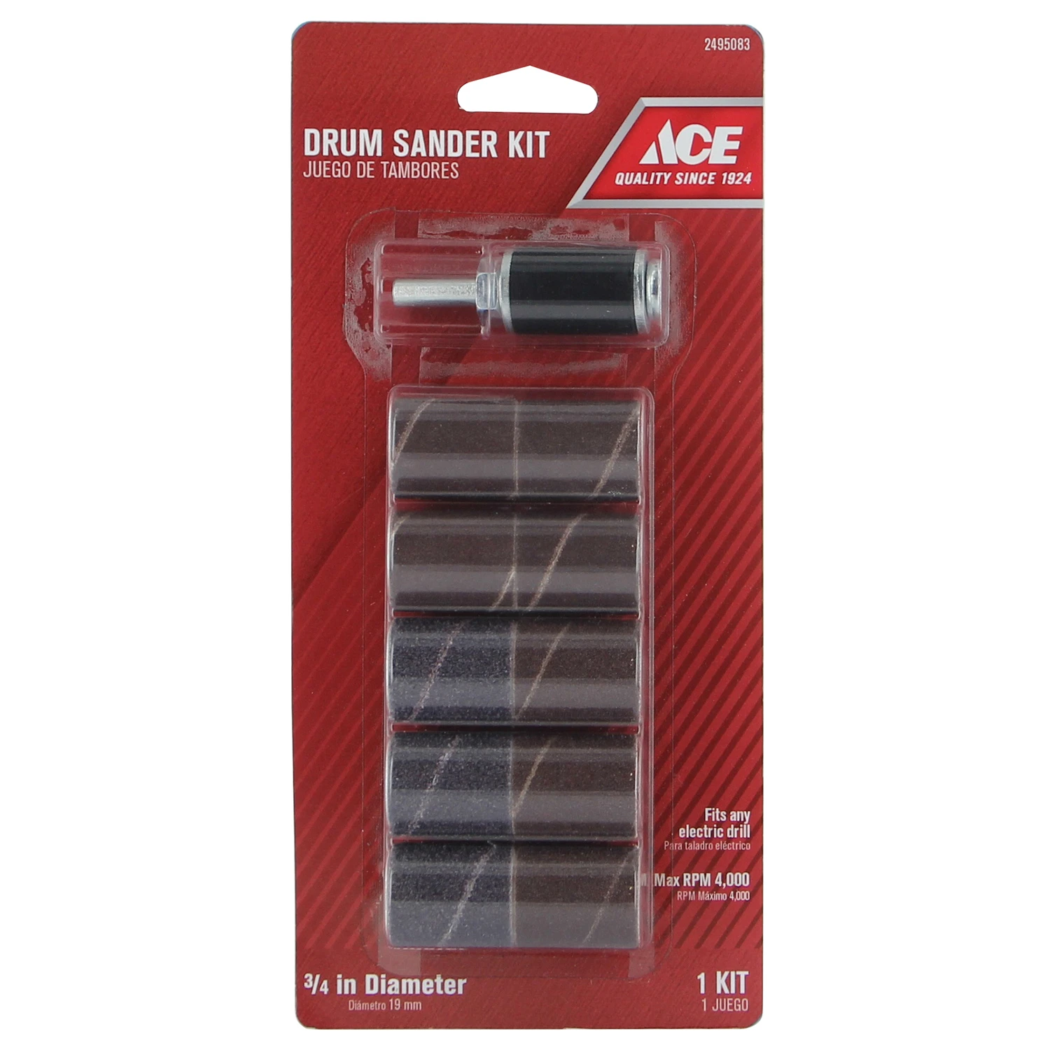 DRUM SAND KIT 3/4" 10PC