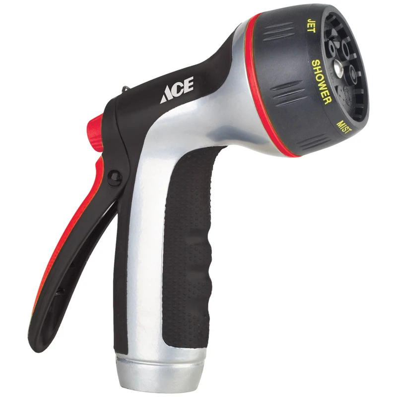 7-pattern Adjustable Metal Hose Nozzle With Rear Trigger Control