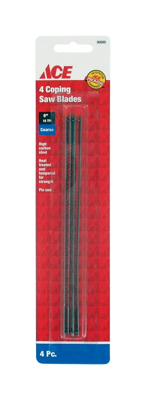 Ace 6.5 Carbon Steel Coping Saw Blade 10 TPI 4 pk