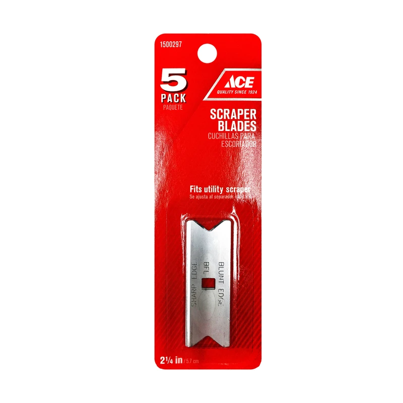Ace 2-1/4 in. W Steel Double Edge Scraper Blade