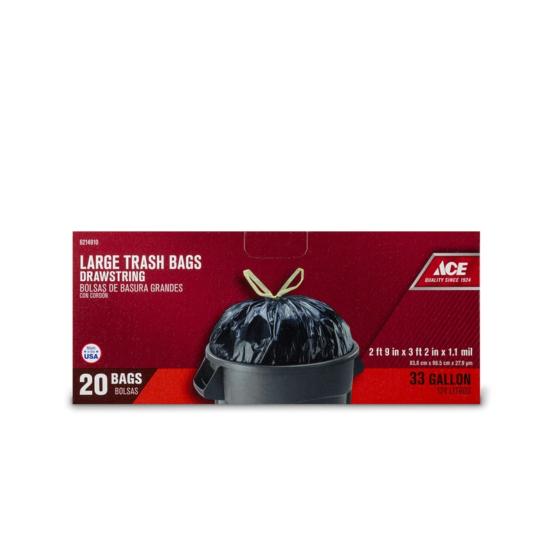 Ace 33 gal. Trash Bags Drawstring 20 pk