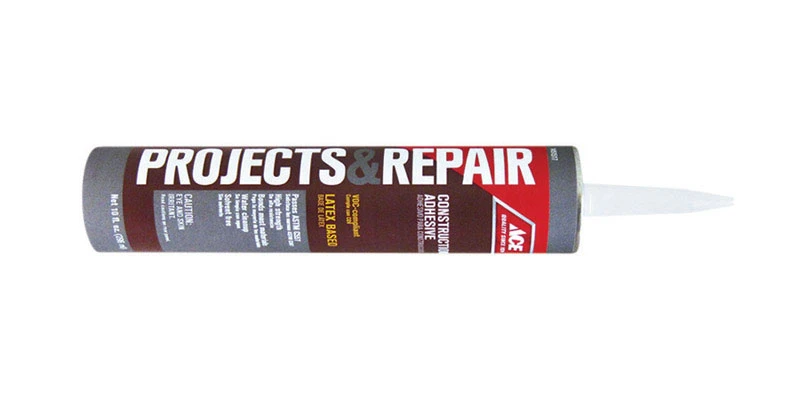 Projects & Repair Liquid Construction Adhesive 10 Oz - High Strength For Multiple Surfaces
