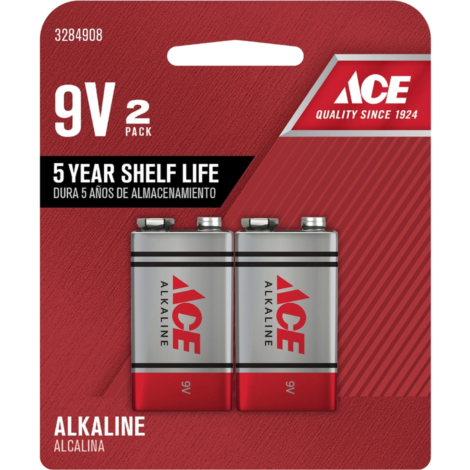 BATTERY ALKALINE 9V 2PK