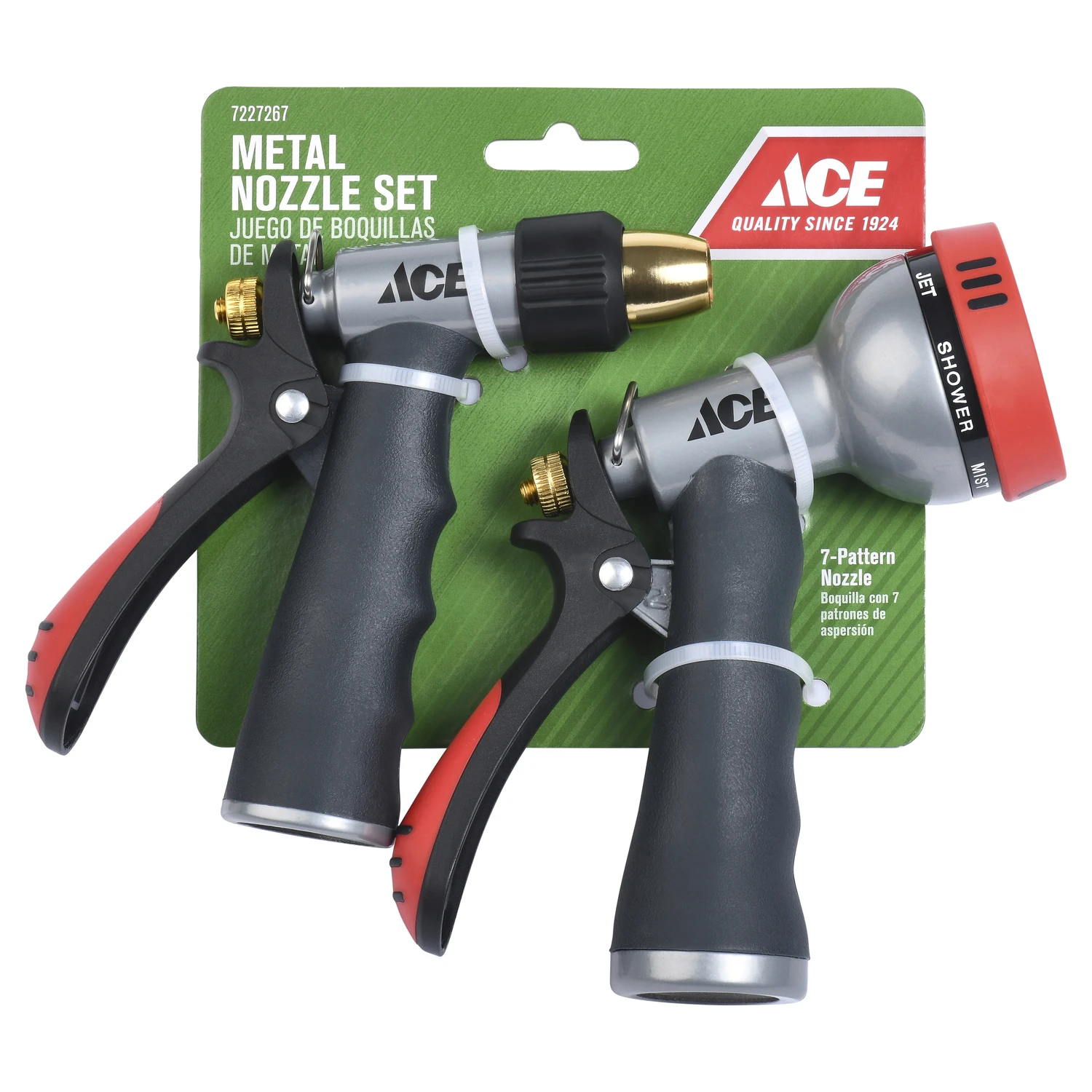 10-pattern Plastic Hose Nozzle Set - 2 Piece Watering Solution