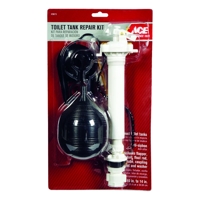 Toilet Repair Kit - Adjustable Fill Valve And Complete Parts For Most Toilets