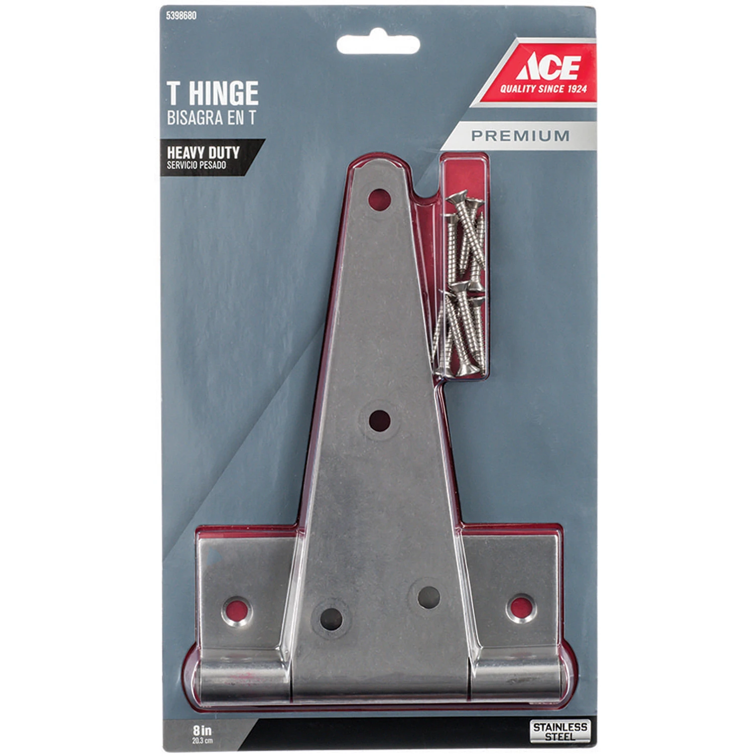 T HINGE 8" HD SS ACE