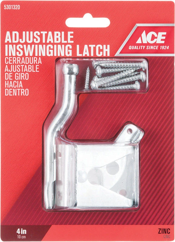 6.89 In. H X 5 In. W X 1.89 In. L Zinc-plated Adjustable Inswing Gate Latch