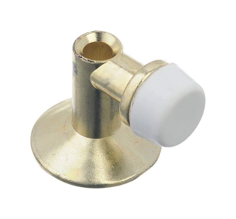 1-1/4 In. W Metal Bright Gold Door Stop - Floor Mount