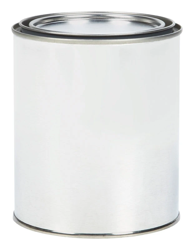 Silver 1 Quart Metal Empty Paint Can With Lid - Model Lqt