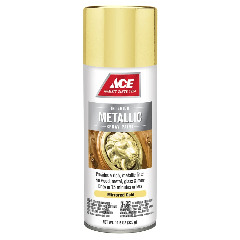 Brilliant Metallic Gold Spray Paint 11.5 Oz For Indoor Projects