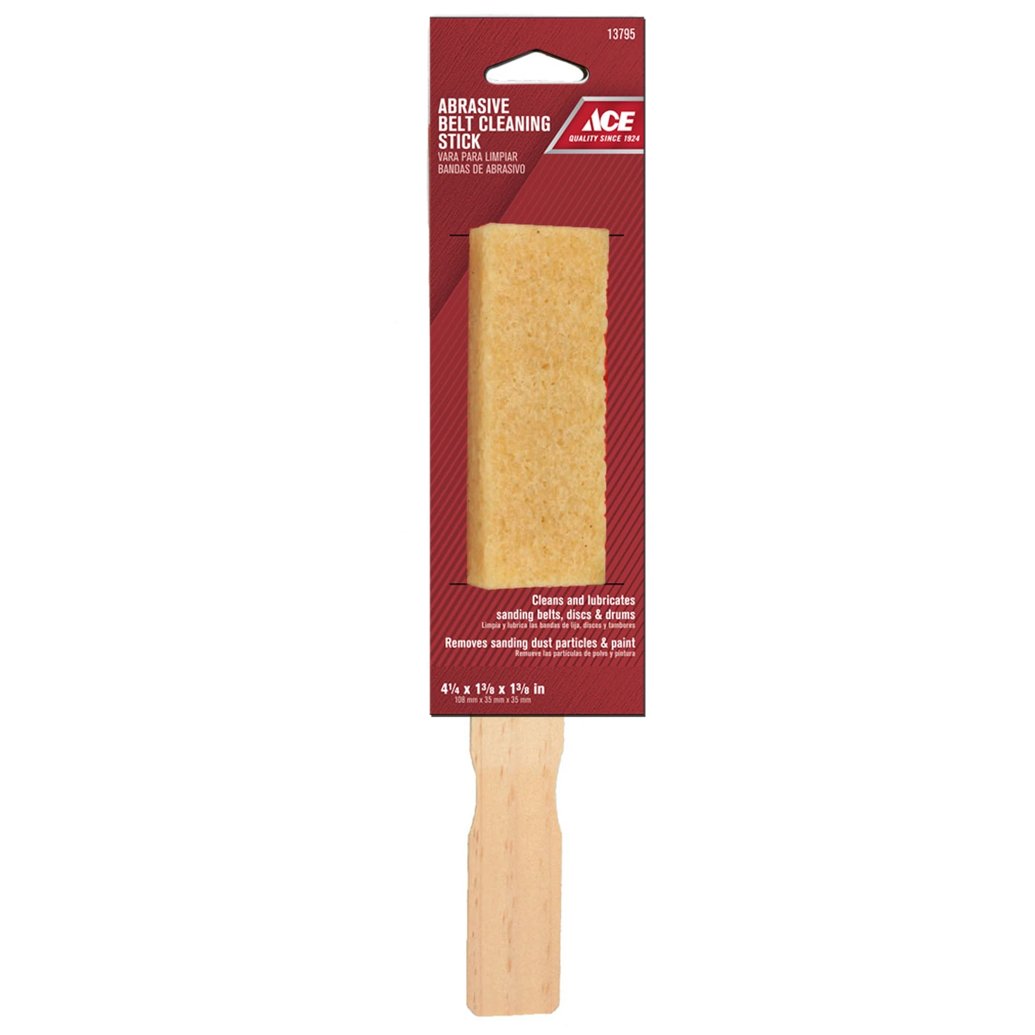 4 In. L X 1.5 In. W Natural Rubber Sanding Belt Cleaning Stick