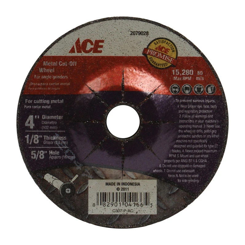 4 In. Silicon Carbide Masonry Cut-off Wheel 1/8 In. Thick X 5/8 In. Arbor