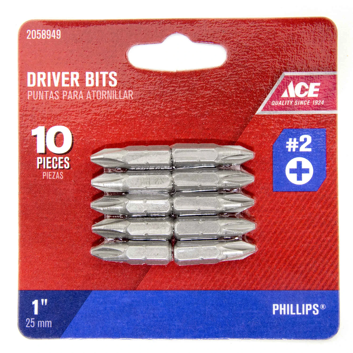Phillips 2 X 1 In. L Insert Bit S2 Tool Steel 10 Piece Set
