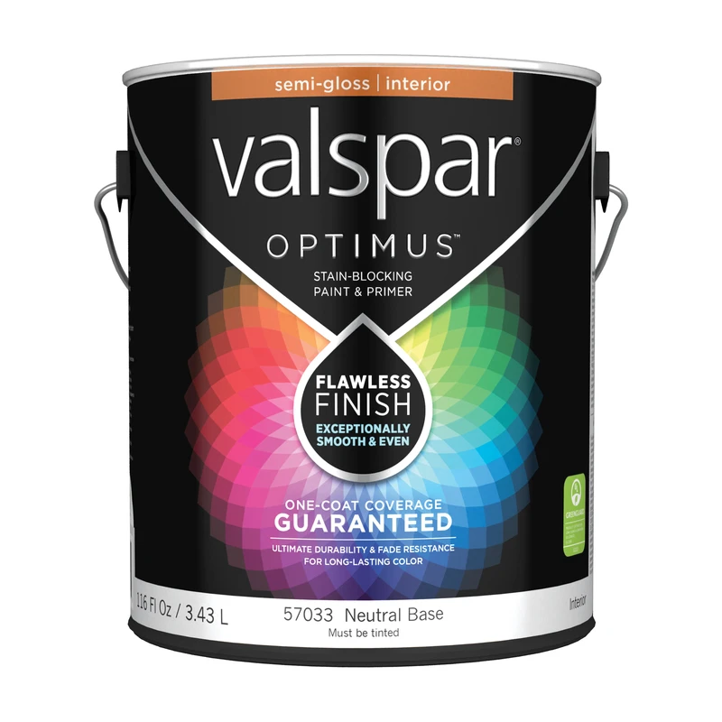 Optimus Semi-gloss Tintable Neutral Base Acrylic Latex Paint And Primer 1 Gallon
