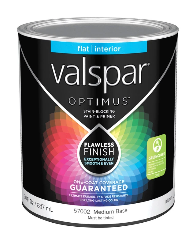Optimus Flat Tintable Medium Base Acrylic Latex Paint And Primer 1 Quart