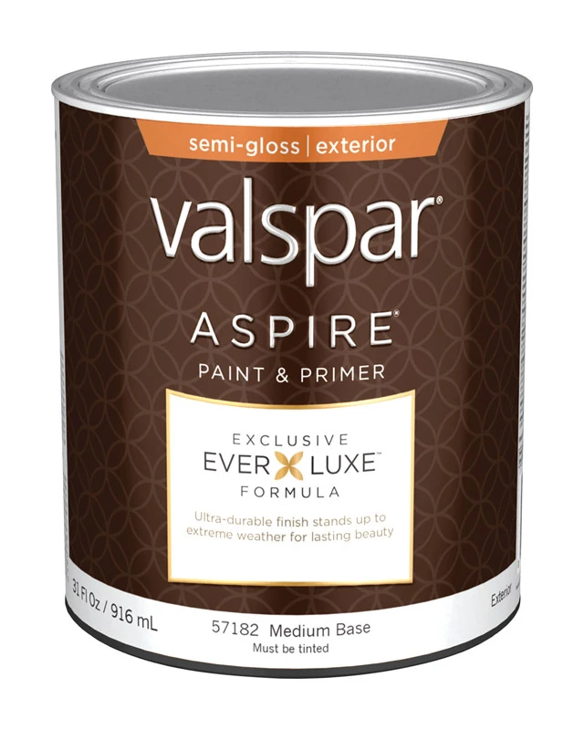 Aspire Semi-gloss Tintable Medium Base Acrylic Latex Paint And Primer 1 Quart