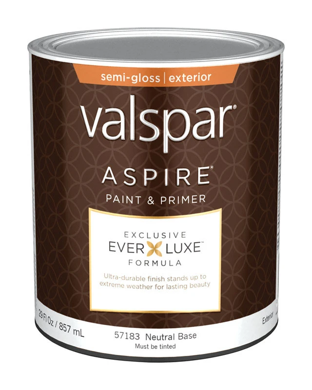 Aspire Semi-gloss Tintable Neutral Base Acrylic Latex Paint And Primer 1 Quart