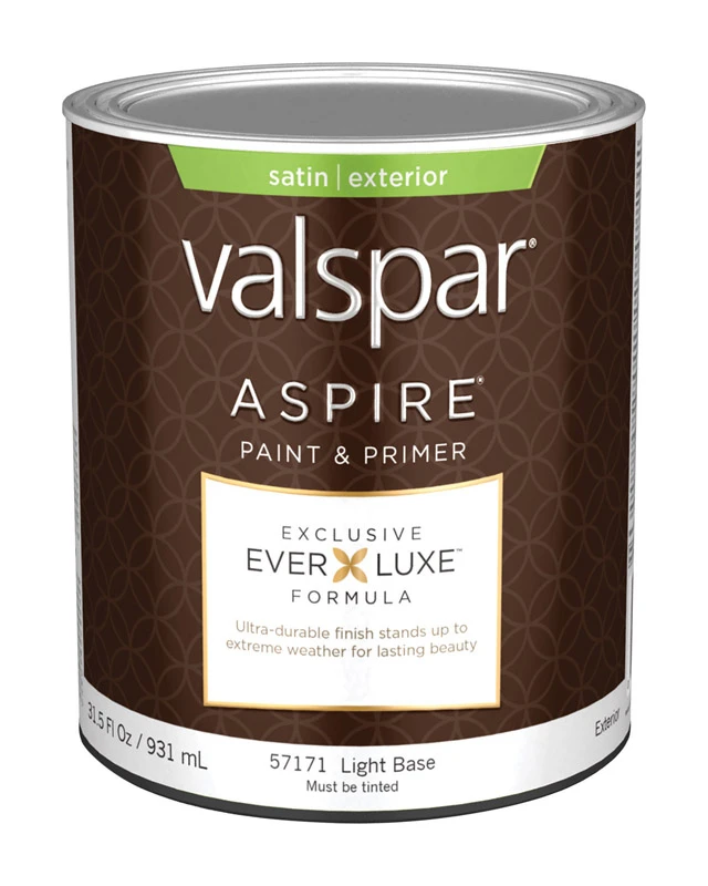 Aspire Satin Tintable Light Base Acrylic Latex Paint And Primer 1 Quart