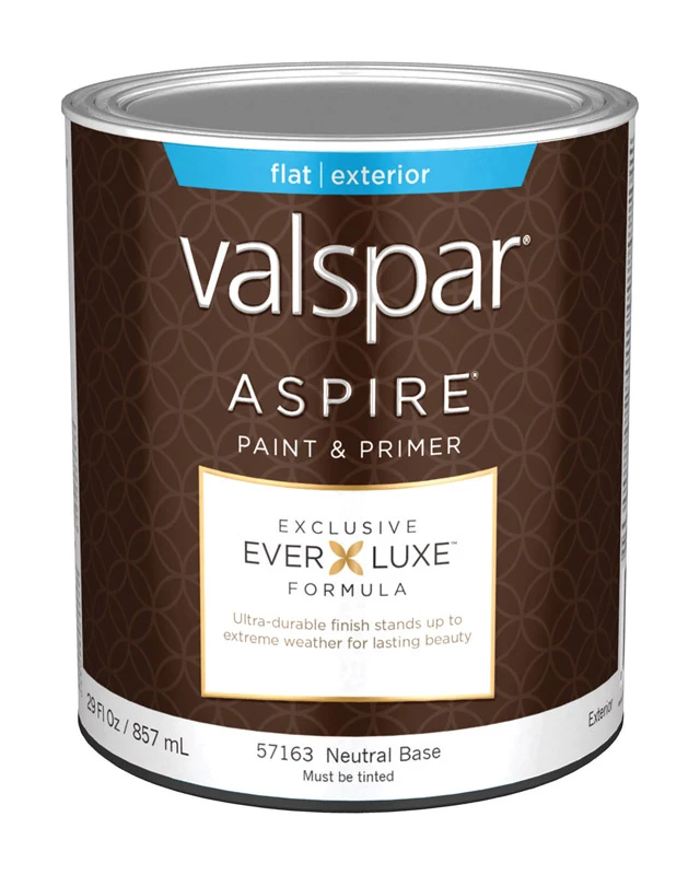 Aspire Flat Tintable Neutral Base Acrylic Latex Paint And Primer 1 Quart