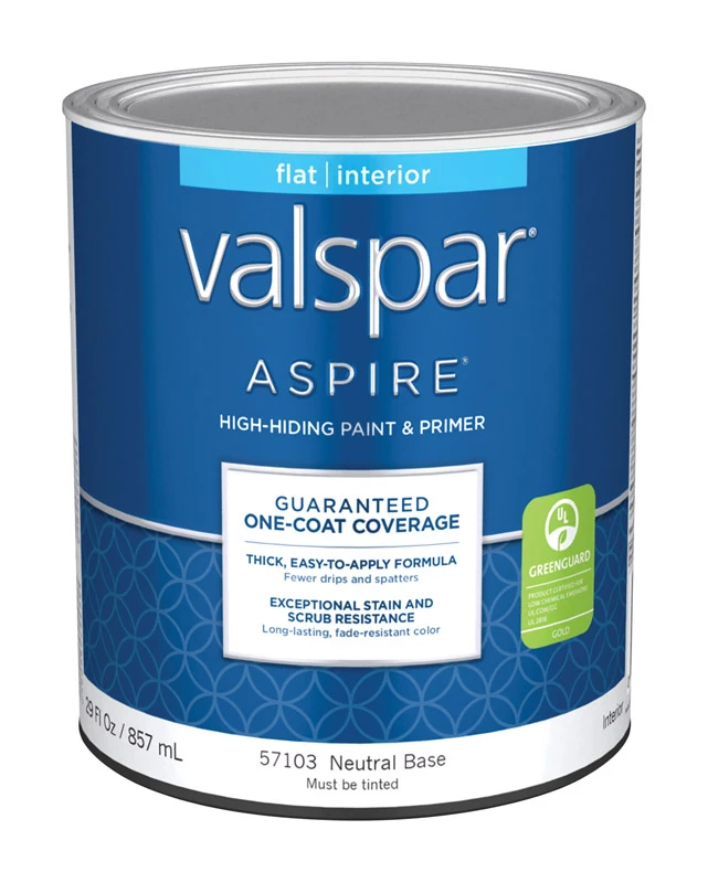 Aspire Flat Tintable Neutral Base Acrylic Latex Paint And Primer 1 Quart