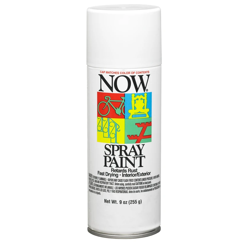 Now Gloss White Spray Paint 9 Ounce Enamel - Model 21212