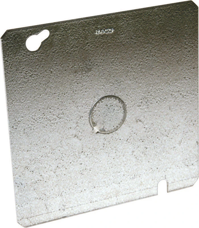 Raco Square Steel 2 Gang Box Cover 4-11/16 In. Gray Ul Listed